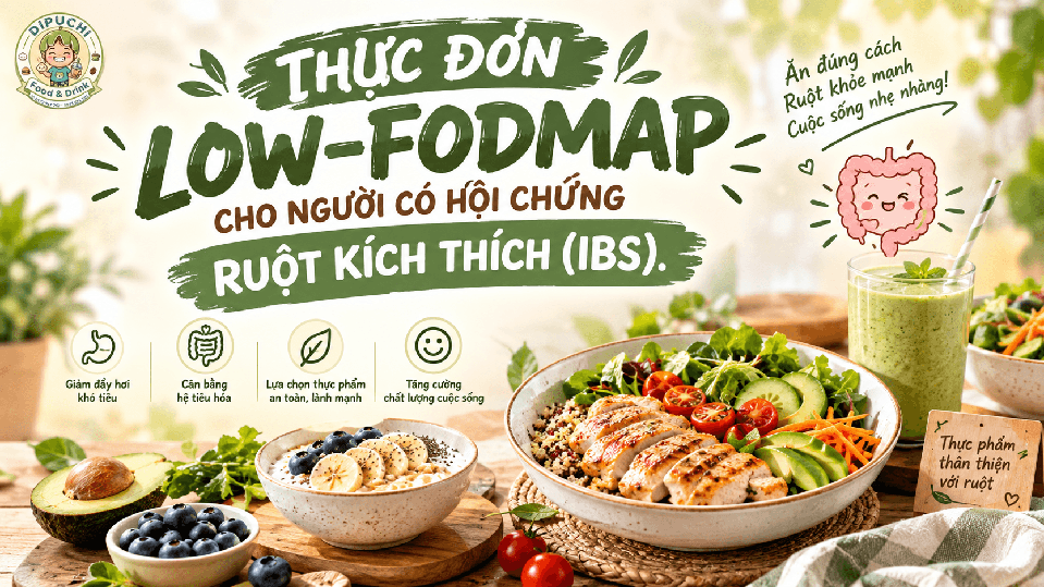 THỰC ĐƠN LOW-FODMAP CHO NGƯỜI CÓ HỘI CHỨNG RUỘT KÍCH THÍCH (IBS)