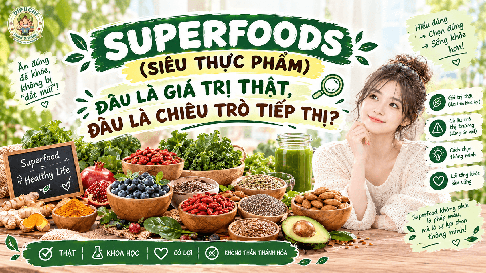 SUPERFOODS (SIÊU THỰC PHẨM): ĐÂU LÀ GIÁ TRỊ THẬT, ĐÂU LÀ CHIÊU TRÒ TIẾP THỊ?